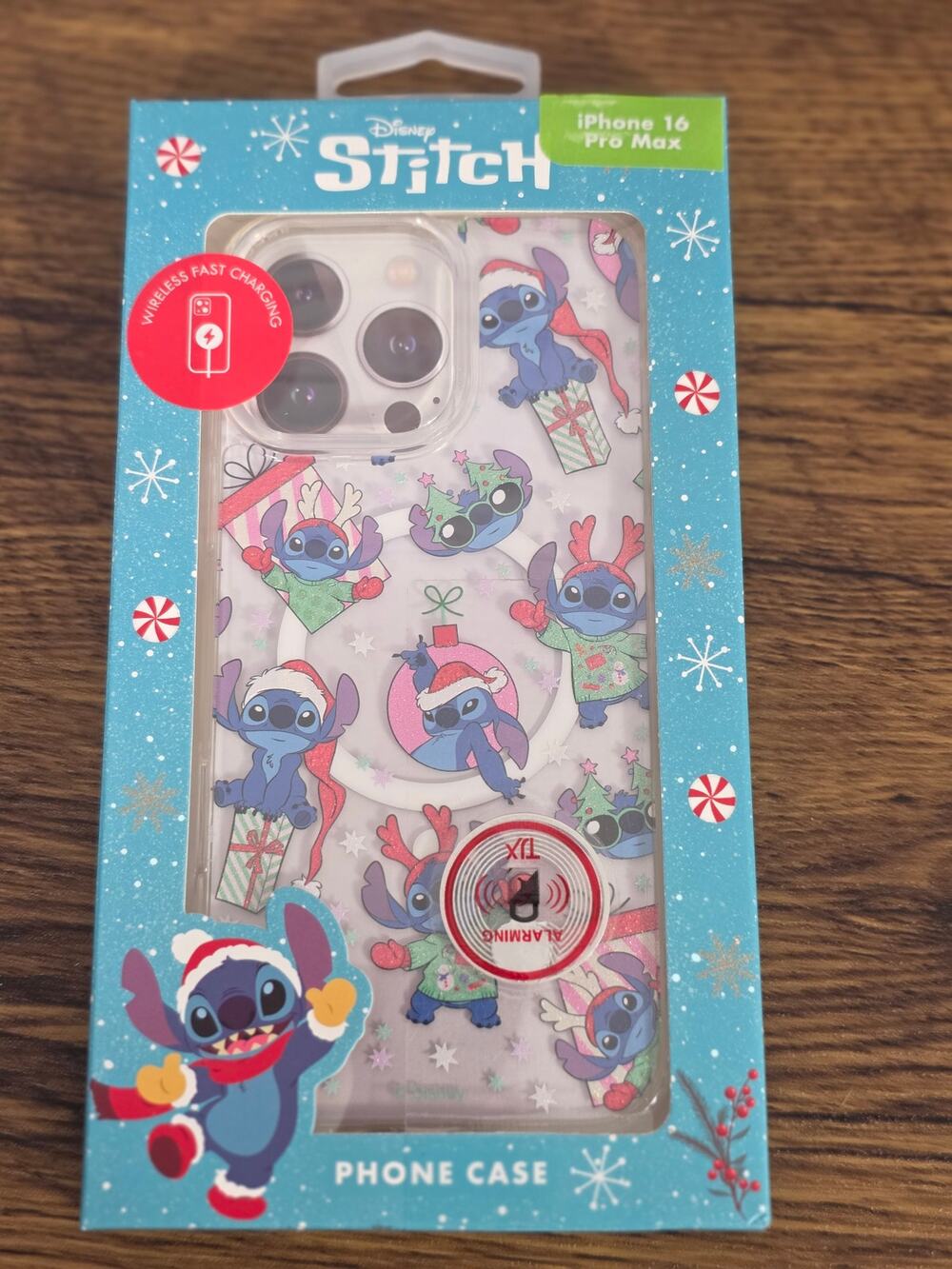 Disney Iphone 16 Pro Max Lilo and Stitch Christmas Themed Phone Case NIB